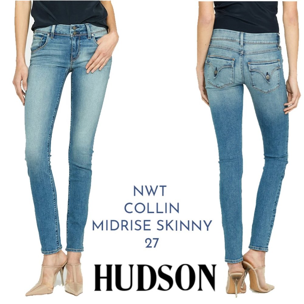 HUDSON COLLIN MIDRISE SKINNY 👖Size 27